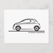 New Fiat 500 Cinquecento Postkarte (Vorderseite)