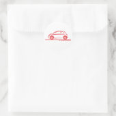 New Fiat 500 Cinquecento Runder Aufkleber (Tasche)