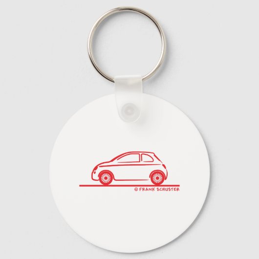 New Fiat 500 Cinquecento Schlüsselanhänger (Vorderseite)
