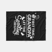 New First Time Grandpa Let The Siling Begin Gift  Fleecedecke (Vorderseite (Horizontal))