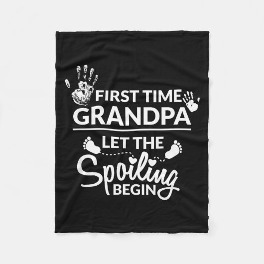 New First Time Grandpa Let The Siling Begin Gift  Fleecedecke (Vorderseite)