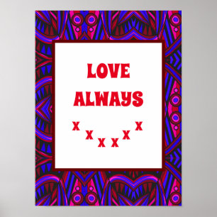 New Fish Head Blätter Jazz Funk Lila Blue Red Poster
