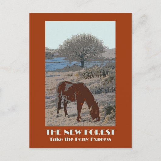 New Forest 1920er Jahre Retro-Postkarte Postkarte (Vorderseite)