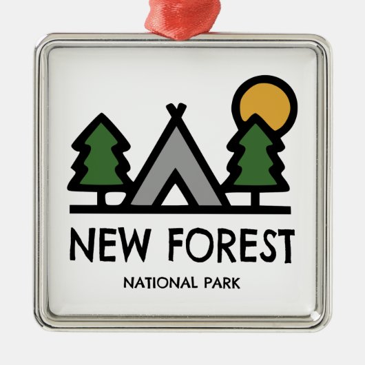 New Forest National Park Ornament Aus Metall (Vorne)