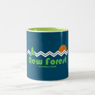 New Forest National Park Retro Zweifarbige Tasse