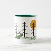 New Forest National Park Trail Zweifarbige Tasse (Mittel)