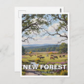 New Forest National Park Travel Postkarte (Vorne/Hinten)