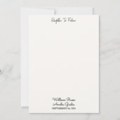 New Forest Nature Garden Pflanze Dunkelgrüne Hochz Einladung (Rückseite)