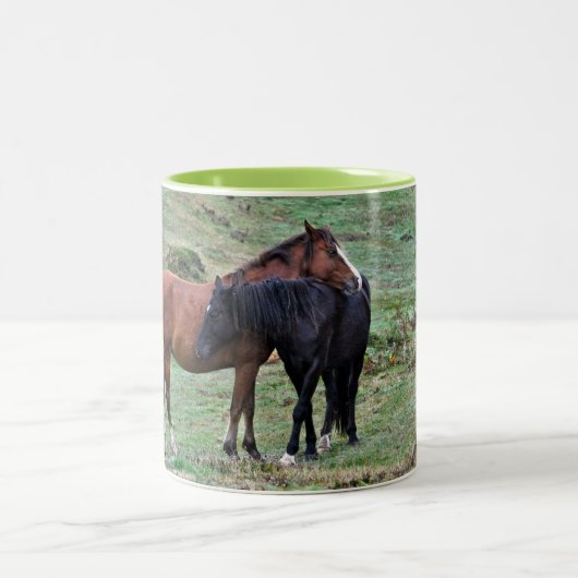 New Forest Ponies of Hampshire England Zweifarbige Tasse (Mittel)