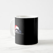 New Foundland Dog Lover Funny Santa Hat Christmas  Kaffeetasse (Vorderseite Links)