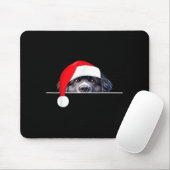 New Foundland Dog Lover Funny Santa Hat Christmas  Mousepad (Mit Mouse)
