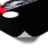 New Foundland Dog Lover Funny Santa Hat Christmas Poster (Ecke)