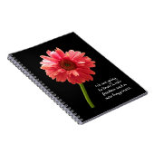 New Freedom New Happiness Pink Gerbera Journal Notizblock (Rechte Seite)