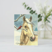 New Friend Wild Horse Post Card Postkarte (Stehend Vorderseite)