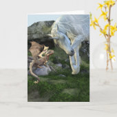 New Friends Baby Dragon und Unicorn Fantasy Karte (Gelbe Blume)