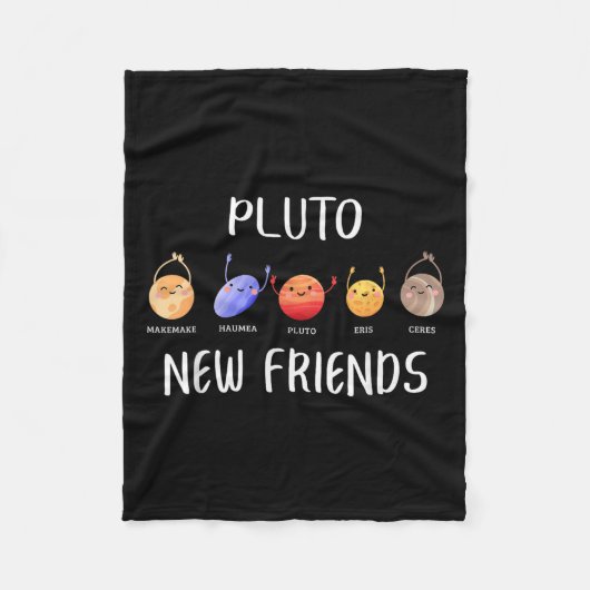 New Friends Dwarf Planets Funny Astronomy Science Fleecedecke (Vorderseite)