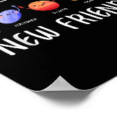 New Friends Dwarf Planets Funny Astronomy Science Poster (Ecke)