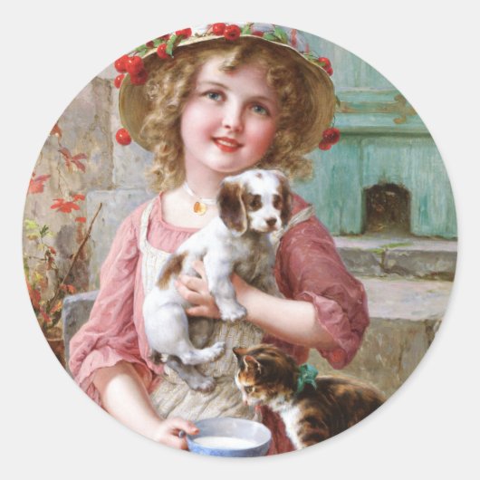 New Friends - Emile Vernon Runder Aufkleber (Vorderseite)