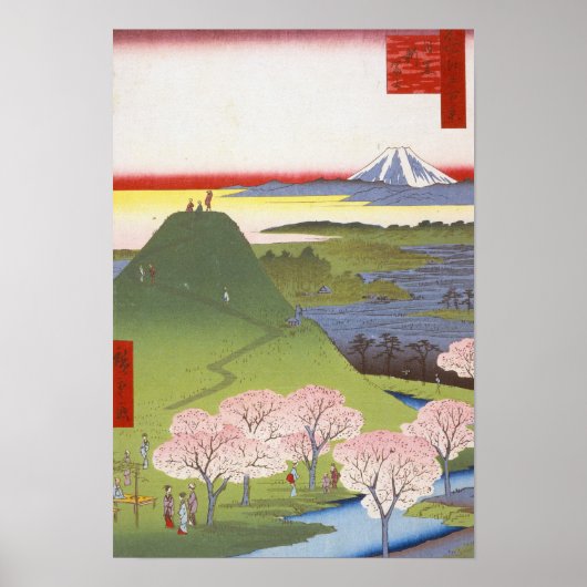 "New Fuji" Japanisch Ukiyo-e Hiroshige Poster (Vorne)