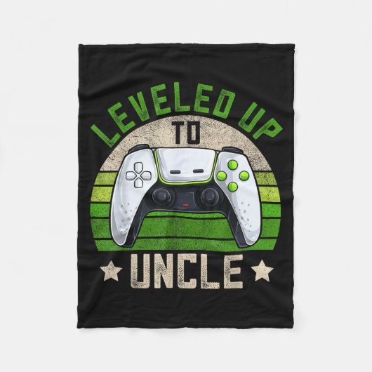 New Gamer Uncle Apparel, Funny Pregnancy Announcem Fleecedecke (Vorderseite)