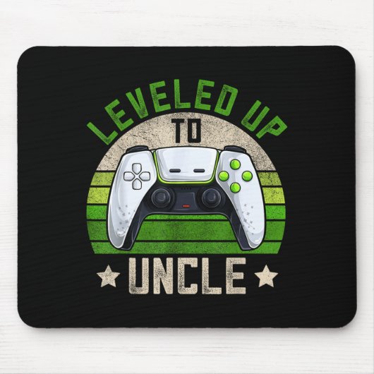 New Gamer Uncle Apparel, Funny Pregnancy Announcem Mousepad (Vorne)