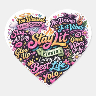 New generation stickers. Herz-Aufkleber