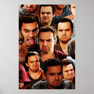 New Girl Nick Miller Collage Poster