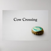 New Glarus, Kuh überquert Poster (Vorne)