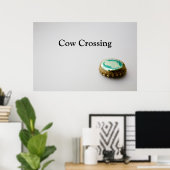 New Glarus, Kuh überquert Poster (Heimbüro)
