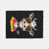 New Glarus Wi Usa Funny Cow Cartoon Design  Fleecedecke (Vorderseite (Horizontal))