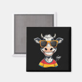 New Glarus Wi Usa Funny Cow Cartoon Design Magnet (Vorderseite/Rückseite)