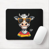 New Glarus Wi Usa Funny Cow Cartoon Design  Mousepad (Mit Mouse)