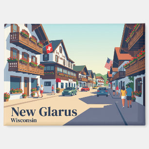 New Glarus, Wisconsin USA Magnet