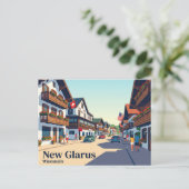 New Glarus, Wisconsin USA Postkarte (Stehend Vorderseite)