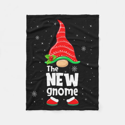 New Gnome Matching Family Group Christmas Party Pa Fleecedecke (Vorderseite)