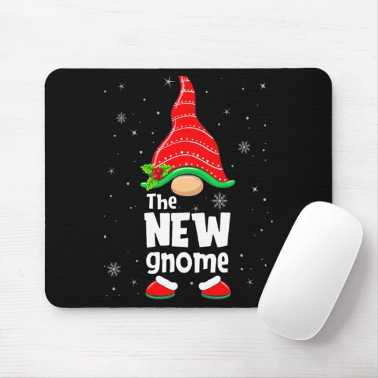 New Gnome Matching Family Group Christmas Party Pa Mousepad (Mit Mouse)