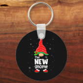 New Gnome Matching Family Group Christmas Party Pa Schlüsselanhänger (Vorderseite)
