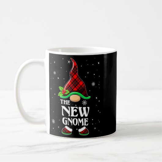 New Gnome Red Plaid Matching Family Christmas Paja Kaffeetasse (Links)