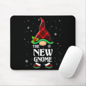 New Gnome Red Plaid Matching Family Christmas Paja Mousepad (Mit Mouse)