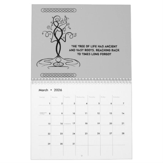New Gothic Pagan Calendar Kalender (Mär 2026)