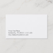 New Gothic Writer Visitenkarte (Rückseite)