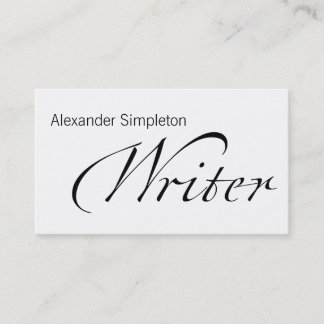 New Gothic Writer Visitenkarte