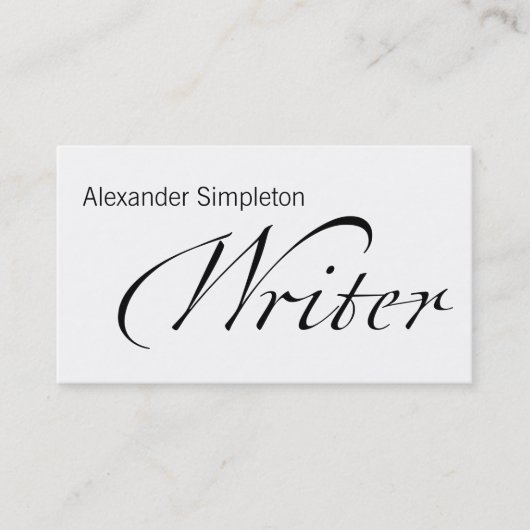 New Gothic Writer Visitenkarte (Vorderseite)