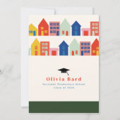 New Grad auf Block Abschluss Vielen Dank Dankeskarte (Rückseite)