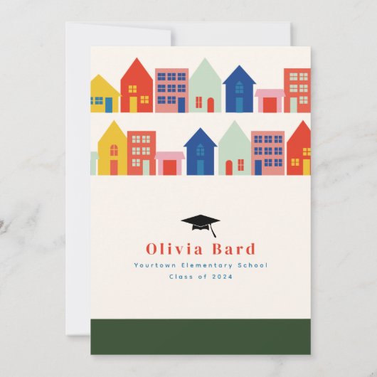 New Grad auf Block Abschluss Vielen Dank Dankeskarte (Rückseite)