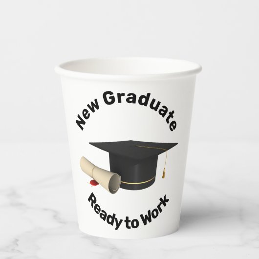 New Grad einsatzbereit Pappbecher (Vorderseite)