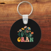 New Gran Wildflower First Birthday & Baby Show Schlüsselanhänger (Vorderseite)