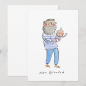 New Grandad Einladung (Vorne/Hinten)