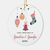 New Grandeltern Personalized Grandma Grandpa Keramik Ornament (Links)