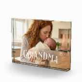New Grandma Established Custom Name Year Photo Fotoblock (Rechts)